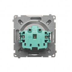 Simon Basic Gniazdo pojedyncze b/u 16A 250V srebrny mat BMG1.01/43