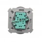 Simon Basic Gniazdo podwójne z/u 16A, 250V srebrny mat BMGZ2M.01/43