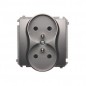 Simon Basic Gniazdo podwójne z/u 16A, 250 V stal inox BMGZ2Mz.01/21 Simon Basic Gniazdo podwójne z/u 16A, 250 V stal inox BMGZ2Mz.01/21