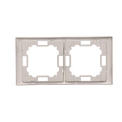 Simon Basic Neos Ramka podwójna stal inox BMRC2/21