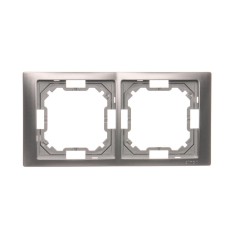Simon Basic Neos Ramka podwójna stal inox BMRC2/21