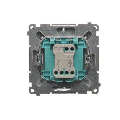 Simon Basic Łącznik świecznikowy z podświetleniem 10AX 250V, szybkozłącza, srebrny mat BMW5L.01/43