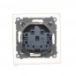 Simon 54 Gniazdo Schuko do wersji IP44 z przesłonami z uszczelką klapka transparentna antracyt DGSZ1BZ.01/48A