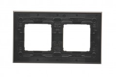 Simon 54 Nature Ramka podwójna metal INOX KLASYCZNY DRN2/77
