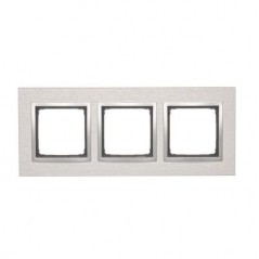 Simon 54 Nature Ramka potrójna metal INOX KLASYCZNY DRN3/77