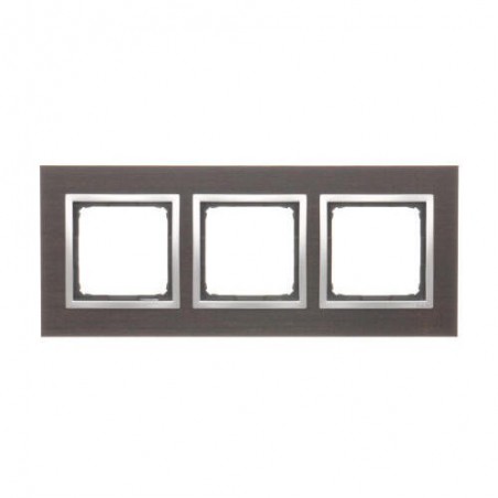 Simon 54 Nature Ramka potrójna drewno SREBRNE WENGE DRN3/84