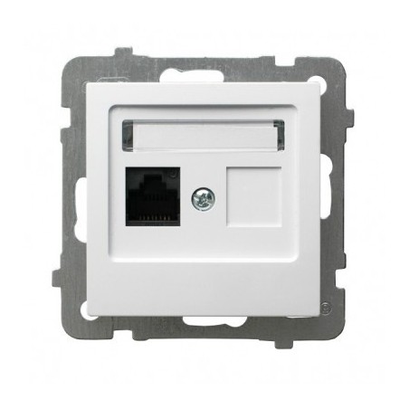 AS Gniazdo komputerowe pojedyncze RJ45 kat.5e MMC białe GPK-1G/K/m/00