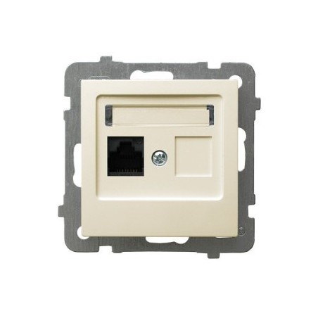 AS Gniazdo komputerowe pojedyncze RJ45 kat.5e MMC ecru GPK-1G/K/m/27