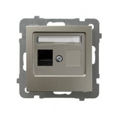 AS Gniazdo komputerowe pojedyncze RJ45 kat.5e MMC satyna light GPK-1G/K/m/45
