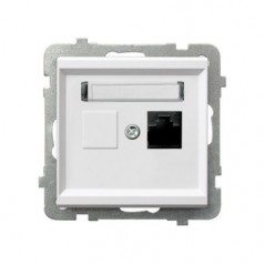 SONATA Gniazdo komputerowe pojedyncze RJ45 kat.5e białe KRONE GPK-1R/K/m/00