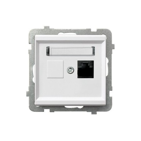 SONATA Gniazdo komputerowe pojedyncze RJ45 kat.5e białe KRONE GPK-1R/K/m/00