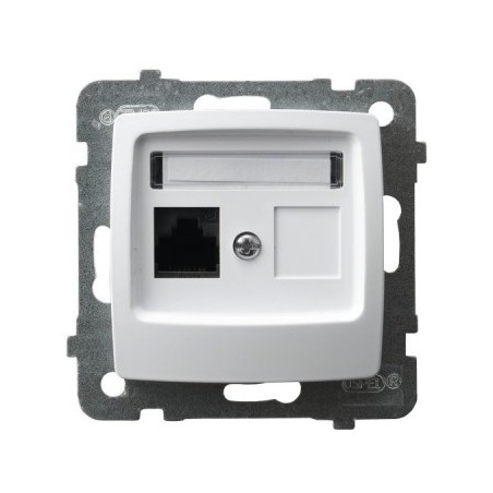 KARO Gniazdo komputerowe pojedyncze RJ45 kat.5e MMC białe GPK-1S/K/m/00