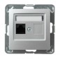 IMPRESJA Gniazdo komputerowe pojedyncze RJ45 kat.5e MMC srebrne GPK-1Y/K/m/18 IMPRESJA Gniazdo komputerowe pojedyncze RJ45 kat.5e MMC srebrne GPK-1Y/K/m/18