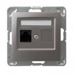 IMPRESJA Gniazdo komputerowe pojedyncze RJ45 kat.5e MMC tytan GPK-1Y/K/m/23