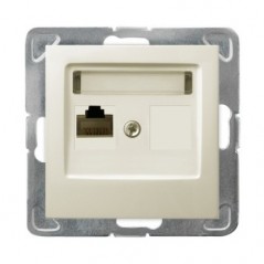 IMPRESJA Gniazdo komputerowe pojedyncze RJ45 kat.5e MMC ecru GPK-1Y/K/m/27