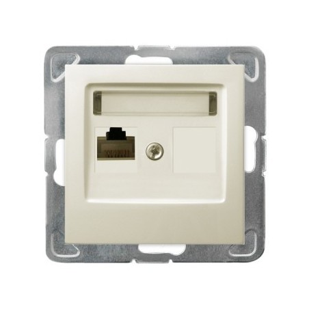 IMPRESJA Gniazdo komputerowe pojedyncze RJ45 kat.5e MMC ecru GPK-1Y/K/m/27