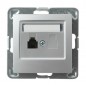 IMPRESJA Gniazdo telefoniczne pojedyncze RJ11 srebrne GPT-1Y/m/18 IMPRESJA Gniazdo telefoniczne pojedyncze RJ11 srebrne GPT-1Y/m/18