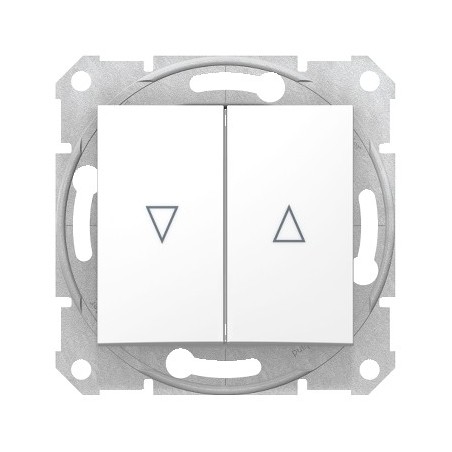 Sedna Przycisk żaluzjowy 2-biegunowy z blokadą elektryczną 10A biały SDN1300121