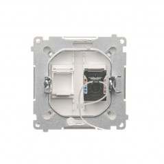 Simon Basic Gniazdo komputerowe pojedyncze RJ45 kat.6 z przesłoną białe BM61.01/11