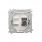 Simon Basic Gniazdo komputerowe pojedyncze RJ45 kat.6 z przesłoną białe BM61.01/11