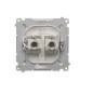 Simon Basic Gniazdo komputerowe podwójne 2xRJ45 kat.6 ekranowane z przesłoną białe BM62E.01/11 Simon Basic Gniazdo komputerowe podwójne 2xRJ45 kat.6 ekranowane z przesłoną białe BM62E.01/11