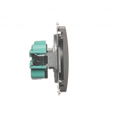 Simon Basic Gniazdo pojedyncze b/u 16A IP20 stal inox BMG1.01/21