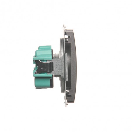 Simon Basic Gniazdo pojedyncze b/u 16A IP20 stal inox BMG1.01/21