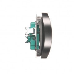Simon Basic Gniazdo podwójne b/u 16A IP20 stal inox BMG2M.01/21