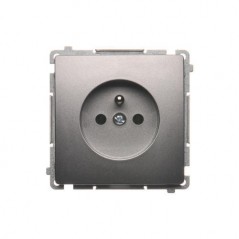 Simon Basic Gniazdo pojedyncze z/u 16A IP20 stal inox BMGZ1.01/21