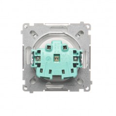 Simon Basic Gniazdo bryzgoszczelne z/u IP44 z klapką dymną białe BMGZ1B.01/11a