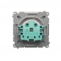 Simon Basic Gniazdo bryzgoszczelne z/u IP44 z klapką dymną stal inox BMGZ1B.01/21a