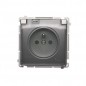 Simon Basic Gniazdo bryzgoszczelne z/u IP44 z przesłoną torów i klapką stal inox BMGZ1Bz.01/21a Simon Basic Gniazdo bryzgoszczelne z/u IP44 z przesłoną torów i klapką stal inox BMGZ1Bz.01/21a