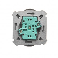 Simon Basic Gniazdo podwójne z/u 16A IP20 stal inox BMGZ2M.01/21