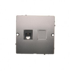 Simon Basic Gniazdo telefoniczne pojedyncze RJ11 stal inox BMTF1.02/21