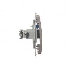 Simon Basic Gniazdo telefoniczne pojedyncze RJ11 stal inox BMTU.01/21