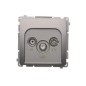 Simon Basic Gniazdo antenowe RTV/SAT przelotowe stal inox BMZAR-SAT10/P.01/21 Simon Basic Gniazdo antenowe RTV/SAT przelotowe stal inox BMZAR-SAT10/P.01/21