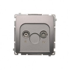 Simon Basic Gniazdo antenowe RD/TV końcowe separowane stal inox BMZAR1/1.01/21