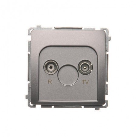 Simon Basic Gniazdo antenowe RD/TV końcowe separowane stal inox BMZAR1/1.01/21