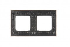 Simon 54 Premium Ramka podwójna metalowa inox DR2/61