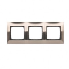Simon 54 Premium Ramka potrójna metalowa inox DR3/61
