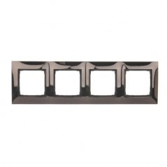 Simon 54 Premium Ramka poczwórna metalowa ciemna stal DR4/67