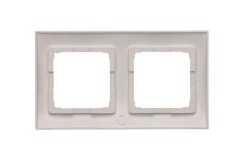 Simon 54 Premium Ramka podwójna srebrny mat /do karton-gips/ DRK2/43