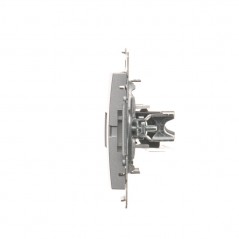 Simon 54 Gniazdo telefoniczne pojedyncze RJ12 srebrny mat DT1.01/43
