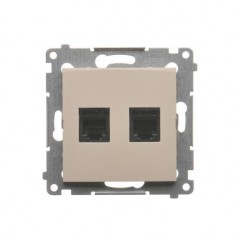Simon 54 Gniazdo telefoniczne podwójne 2xRJ12 kremowe DT2.01/41