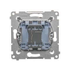 Simon 54 Łącznik jednobiegunowy srebrny mat DW1A.01/43
