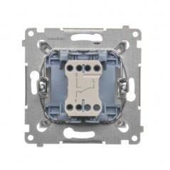 Simon 54 Łącznik schodowy srebrny mat DW6.01/43