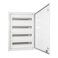 Rozdzielnica modułowa 4x24 podtynkowa IP54 DARP-96 drzwu alum. biały 9.424