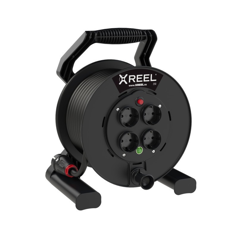 Przedłużacz bębnowy XREEL 25mb H05RR-F 3x1,5 IP20 4xGS 230V 92501T48143