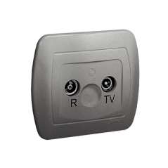 Simon Akord Gniazdo antenowe RD/TV końcowe separowane aluminium metalizowane AAK/26