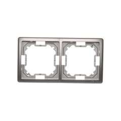 Simon Basic Standard Ramka podwójna uniwersalna stal inox BMR2/21